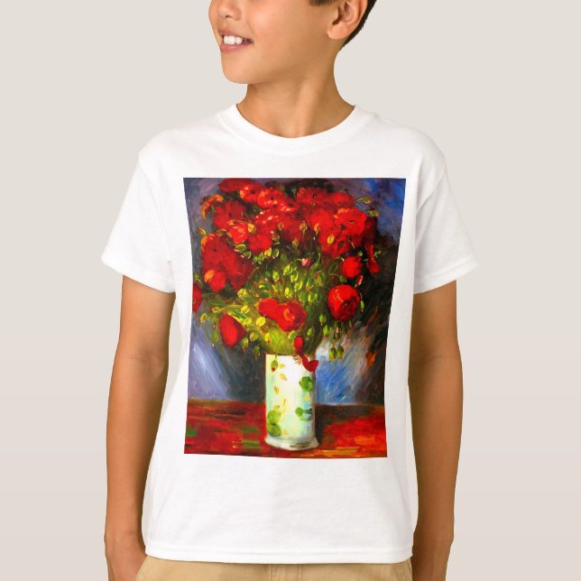 Van Gogh Red Poppies T-Shirt (Vorderseite)