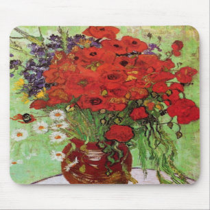 Van Gogh Red Poppies und Daisies Mouse Pad Mousepad