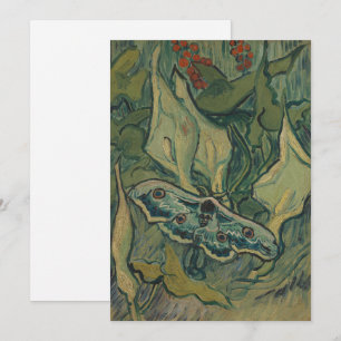 Van Gogh Riesiger Pfauenspinner Vintage Natur Kuns Feiertagskarte