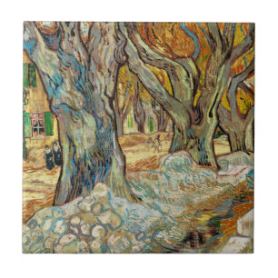Van Gogh Road Menders Herbst-Platanen Kunst Fliese