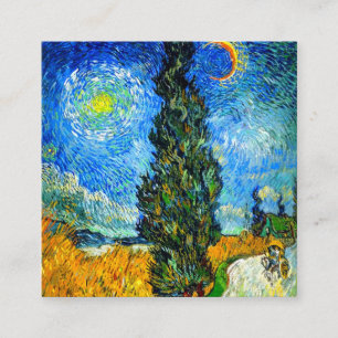 Van Gogh Road mit Cypress und Star Begleitkarte