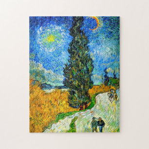 Van Gogh Road mit Cypress und Star Puzzle