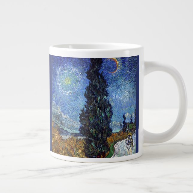 Van Gogh Road mit Cypressionismus Jumbo-Tasse (Rechts)