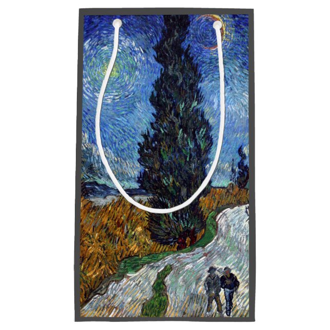 Van Gogh Road mit Cypressionismus Kleine Geschenktüte (Vorderseite)