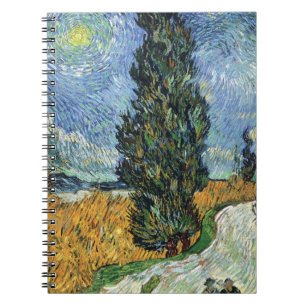 Van Gogh Road mit Cypressionismus Notizblock