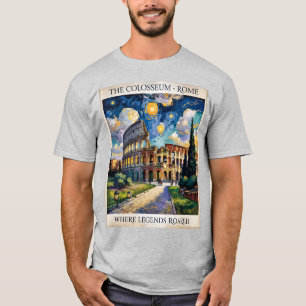 Van Gogh Rome Kolosseum Ölgemälde Retro Vintag T-Shirt
