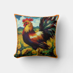Van Gogh Rooster Nacht und Tag Kissen