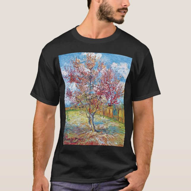 Van Gogh - Rosa Pfirsichbäume T-Shirt (Vorderseite)