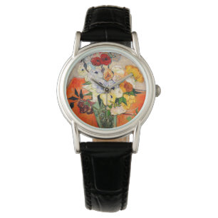 Van Gogh Rose und Anemones Armbanduhr