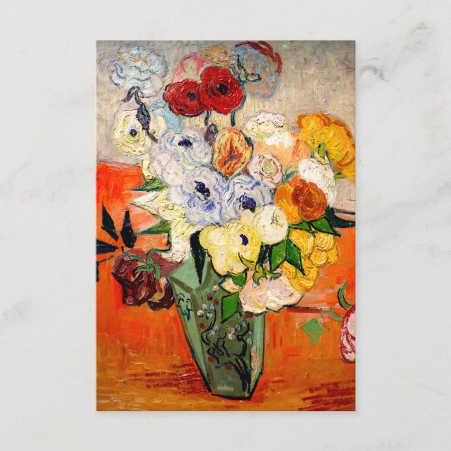 Van Gogh Rose und Anemones Begleitkarte (Vorderseite)