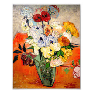 Van Gogh Rose und Anemones Fotodruck