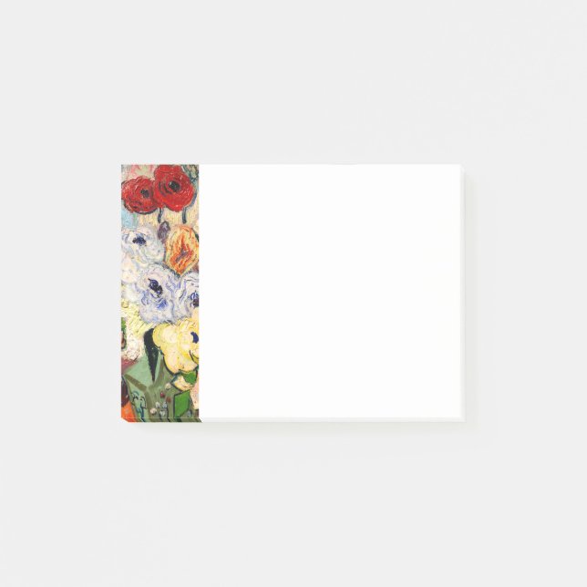 Van Gogh Rose und Anemones Post-it Klebezettel (Vorderseite)