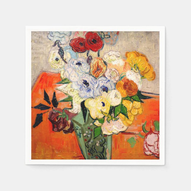 Van Gogh Roses and Anemones Serviette (Vorderseite)