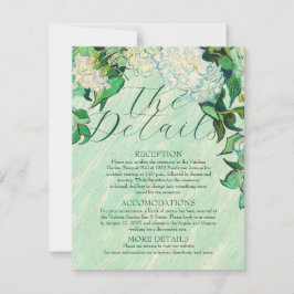 Van Gogh Roses Wedding Details Card Einladung