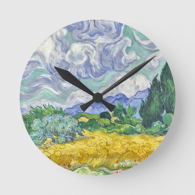 Van Gogh Runde Wanduhr (Vorderseite)