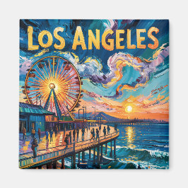 Van Gogh Santa Monica Pier Los Angeles Kalifornien Magnet
