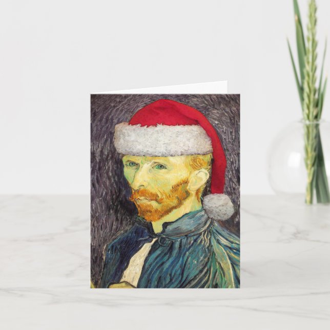 Van Gogh Santa Note Card Feiertagskarte (Vorderseite)