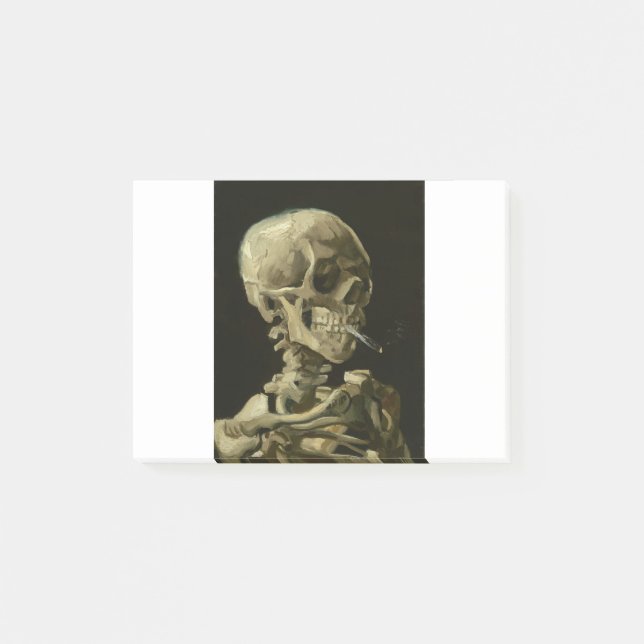 van gogh Schädel Post-it Klebezettel (Vorderseite)