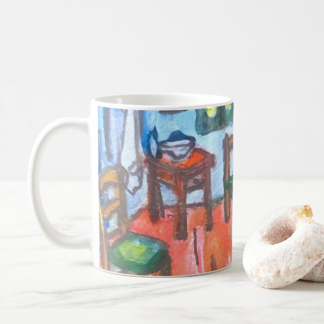 Van Gogh Schlafzimmer mini  Kaffeetasse (Mit Donut)