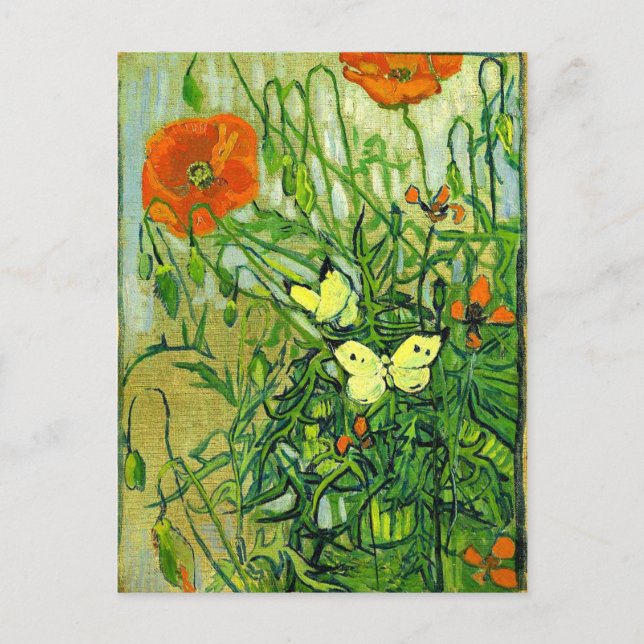 Van Gogh - Schmetterlinge und Pfeffer Postkarte (Vorderseite)