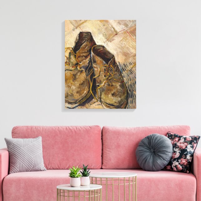 Van Gogh "Schuhe" Leinwanddruck (Insitu (Wohnzimmer))