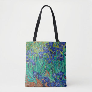Van Gogh Schwertlilien. Blaue florale Vintage-Impr
