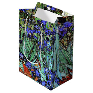 Van Gogh Schwertlilien Blumen Florale Geschenktasc Mittlere Geschenktüte