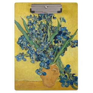 Van Gogh Schwertlilien - Kräftige Blaue und Gelbe Klemmbrett