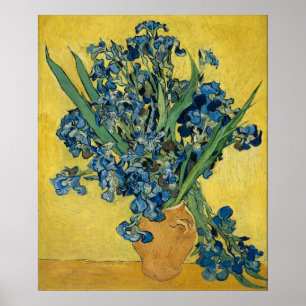 Van Gogh Schwertlilien - Kräftige Blaue und Gelbe  Poster