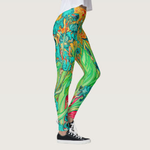 Van Gogh Schwertlilien/Teal/St. Remy Leggings