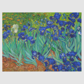 Van Gogh Schwertlilien Vintage Florales Blaues Sei Seidenpapier