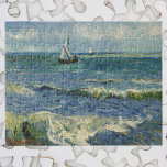 Van Gogh Seascape bei Saintes Maries de la Mer Puzzle<br><div class="desc">Seascape in Saintes Maries de la Mer von Vincent van Gogh ist ein Vintages nautisches Post-Impressionismus-Gemälde mit Segelbooten auf dem Ozean mit sanften Wellen. Über den Künstler: Vincent Willem van Gogh war ein postimpressionistischer Maler,  dessen Werk durch seine raue Schönheit,  emotionale Ehrlichkeit und seine kühne Farbe besonders bemerkenswert war.</div>