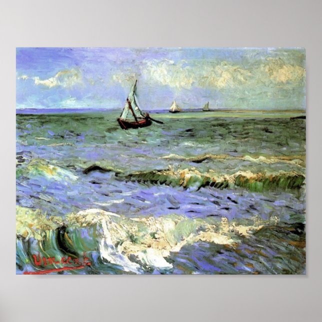 Van Gogh - Seascape bei Saintes-Maries Poster (Vorne)