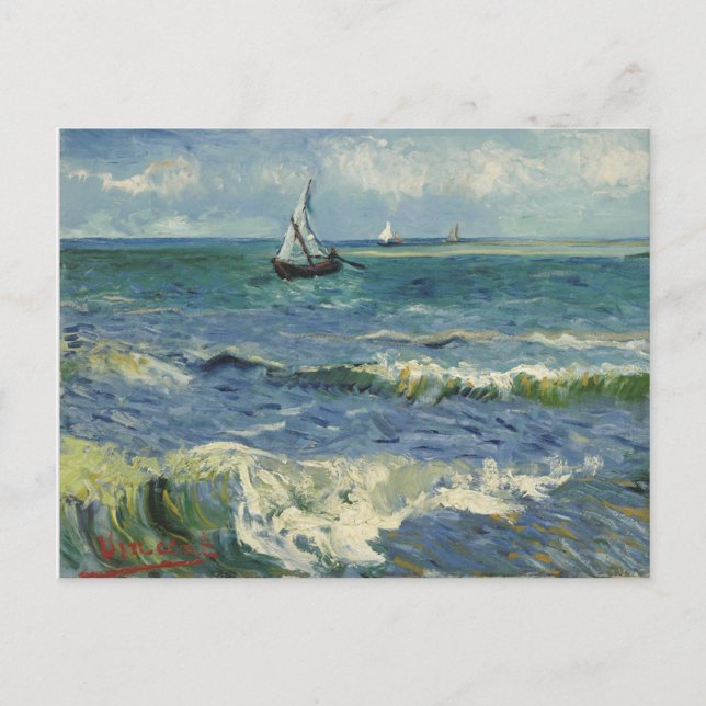 Van Gogh Seascape Post Card Postkarte (Vorderseite)
