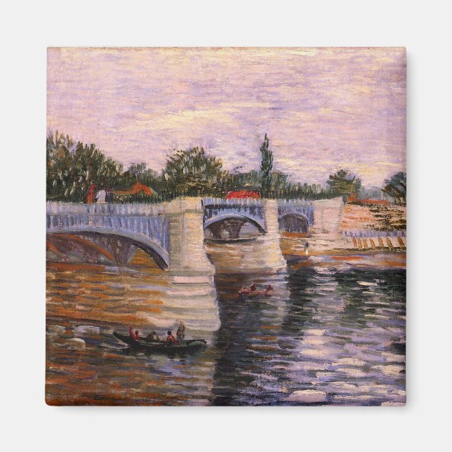 Van Gogh Seine Fluss mit Pont del Grande Jette Magnet (Vorne)