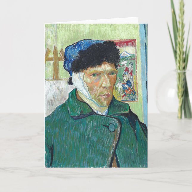 Van Gogh selbst-portrait Bandaged Ear Art Malerei Karte (Vorderseite)