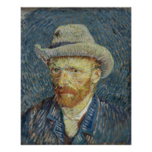 Van Gogh selbst-Portrait mit Glossy aus Graugürtel
