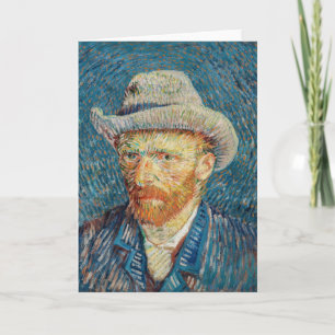 Van Gogh - Selbstportrait mit einem grauen Filthut Karte