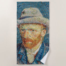 Van Gogh - Selbstportrait mit einem grauen Filthut Strandtuch