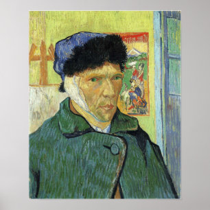 Van Gogh - Selbstportrait mit verbanntem Ohr 1889 Poster