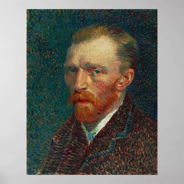 Van Gogh - Selbstportrait Poster (Vorne)