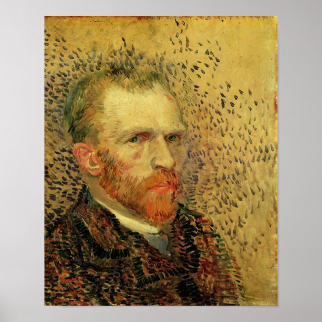 Van Gogh - Selbstportrait Poster (Vorne)