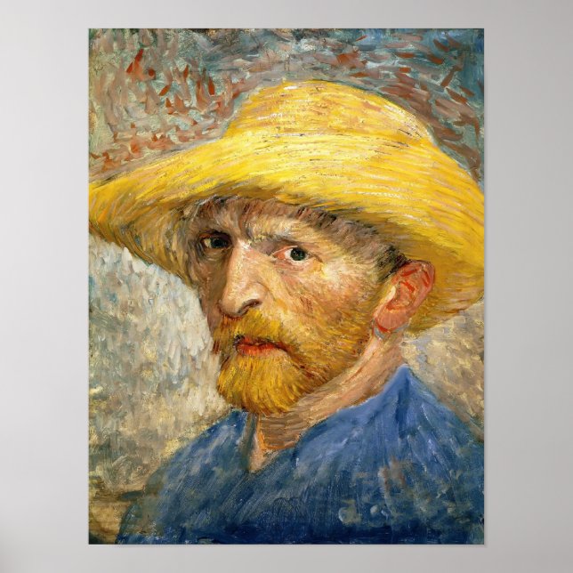 Van Gogh - Selbstportrait Poster (Vorne)