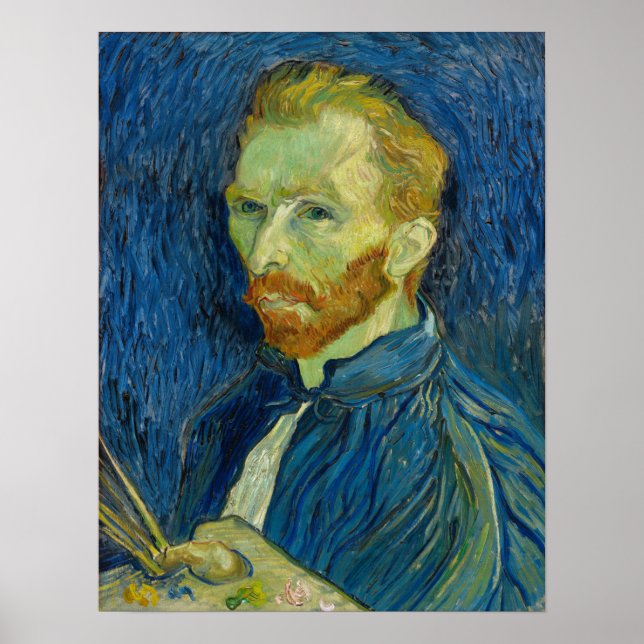 Van Gogh - Selbstportrait Poster (Vorne)