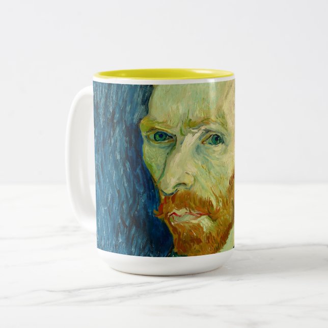 Van Gogh Selbstporträt Kaffeetasse (Vorderseite Links)