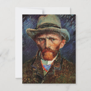 Van Gogh; Selbstporträt mit grauem Filzhut