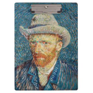 Van Gogh - Selbstporträt mit grauem Filzhut Klemmbrett