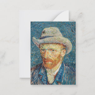 Van Gogh - Selbstporträt mit grauem Filzhut Mitteilungskarte