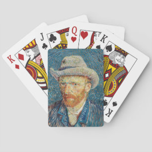 Van Gogh - Selbstporträt mit grauem Filzhut Spielkarten