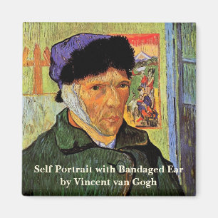 Van Gogh; Selbstporträt mit verbundenem Ohr Magnet
